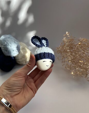 Czapeczka z uszami zająca na jajka wielkanocne - 1 szt., Kocie Motki