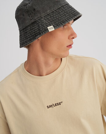 Vintage'owy kapelusz bucket czarny, HARP TEAM