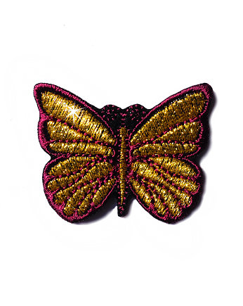 Naszywka Gold Butterfly in Ruby, HafnaHaft