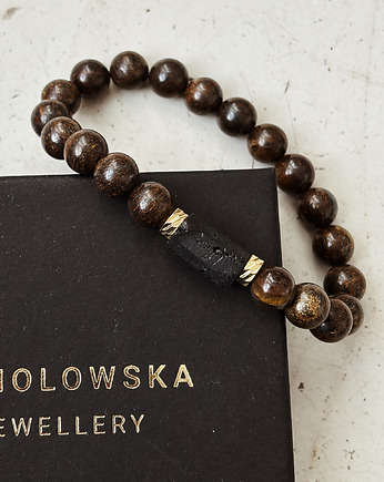 Bransoletka męska Bronzyt i Turmalin, Chmolowska Jewellery