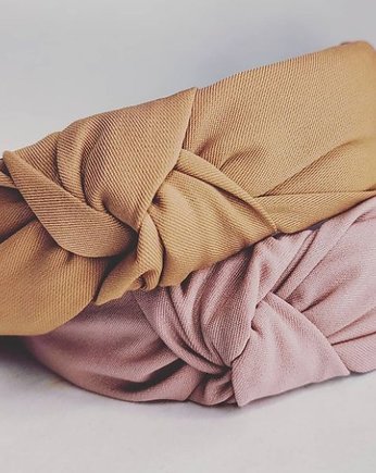 Opaska z supełkiem nude & powder pink, Czaki Bransoletki