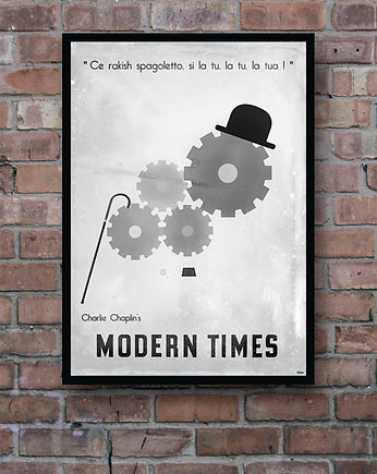 Plakat Modern Times - Chaplin , minimalmill
