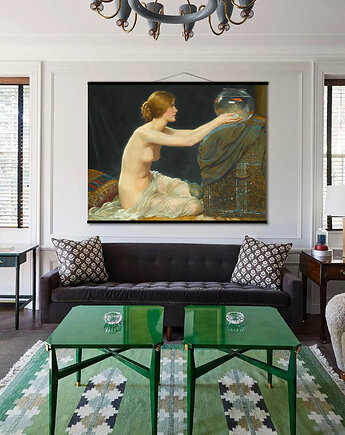 Duży obraz na płótnie - Akwarium ze złotą rybką  - Albert Henry Collings, Dekoracje PATKA Patrycja Kita