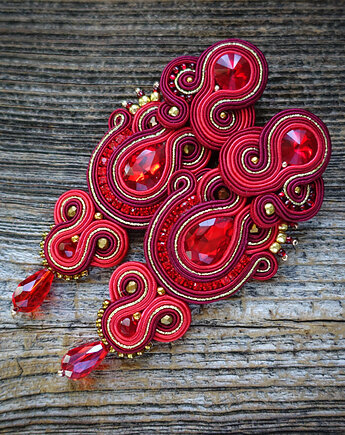 Paloma - kolczyki sutasz, Mró Soutache