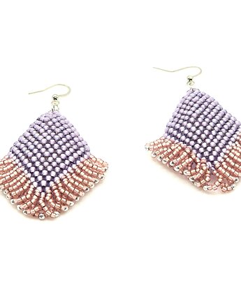 Romby Ametystowe z Falbankami, Bead Wonderful