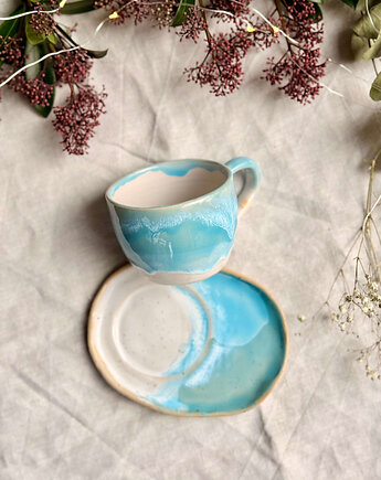 Zestaw Cappuccino: filiżanka ze spodkiem, JD loves CERAMICS