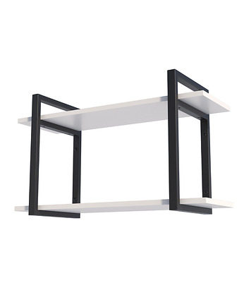 Półka Wiszaca na Ścianę  Loft Biała Czarna  Regał Nowoczesna 80 cm, A.D Home