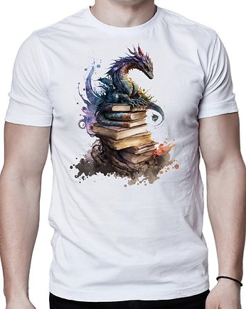 Koszulka smok książki fantasy, EvienArt