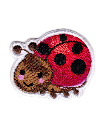 Naszywka naprasowanka haftowana termoprzylepna dla dzieci BIEDRONKA 4x5cm, Wyszywane