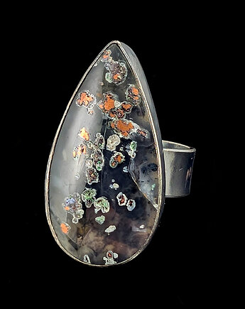 Pierścionek dostojny kwarc z miedzią, Pracownia Neores