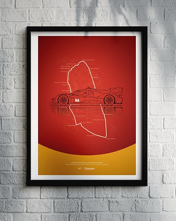 Plakat Motoryzacja -  Ferrari 499P Le Mans 2023, OKAZJE - Prezenty na 18 dla chłopaka