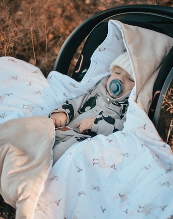 Otulacz do fotelika gąski i velvet beż PZ, Bajkowe Wnetrza