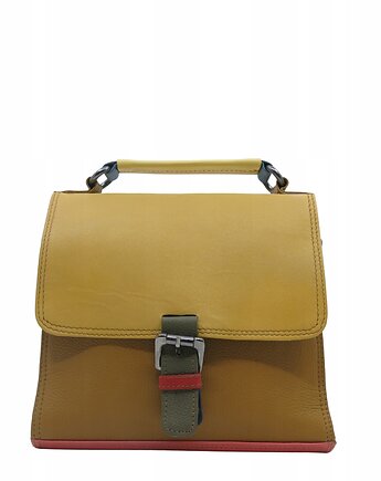 Torebka damska skórzana klasyczna ze skrawków wygodna rączka OLIVKA, Olivka Warsaw