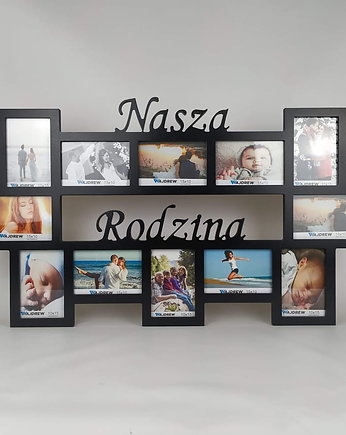 Multirama ramka na zdjęcia z napisem  Nasza Rodzina 12 zdjęć styliz, Wajdrew
