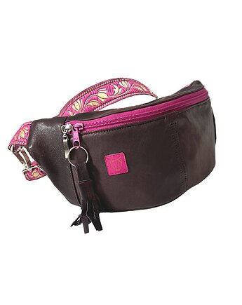 Nerka z brązowej skóry 100% upcykling La Rambla 3, CANGUR