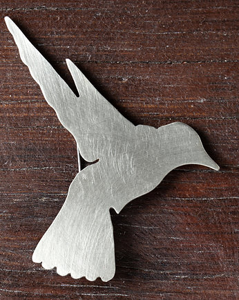 Broszka srebrny koliber, Joanna Komorowska Studio