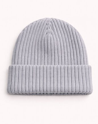 Czapka Simple merino jasnoszara, Lucky HandMade