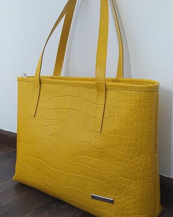 Torebka Damska Shoper Bag , YELLOW BAG, MerloBag