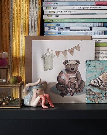 Hello Mama Bear - kartka dla mamy, HI LITTLE