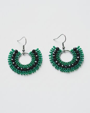 Kolczyki w Odcieniach Zieleni i Czerni, All My Jewelry