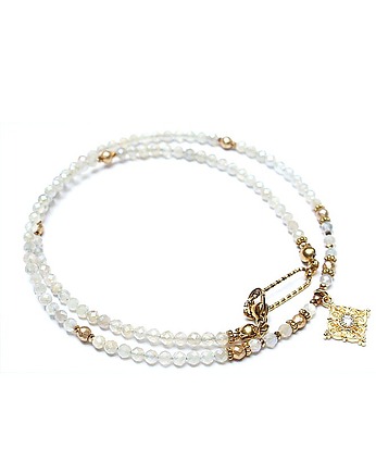 Kamień księżycowy mystic vol. 3 /choker/ - Szlachetna kolekcja, KiKa pracownia