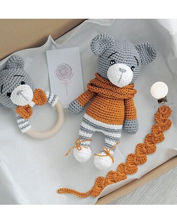 Zestaw prezentowy - musztarda/szary, Lollipop