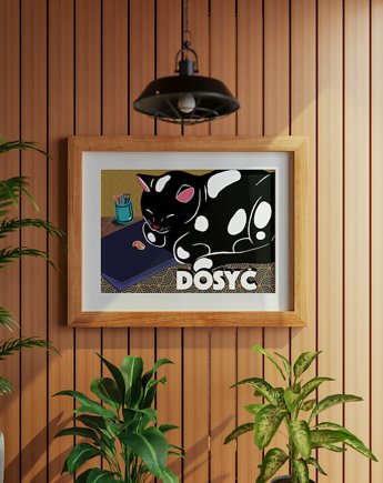 Plakat "Histerie zwierzęce: DOSYĆ!" (Ilustracja), Agnieszka Osiecka RYSUJĘ BO SIĘ NUDZĘ