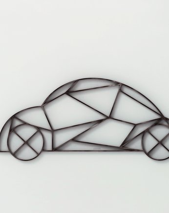 Volkswagen Beetle- samochód - auto -3d -geometryczna dekoracja na ścianę, Printerior