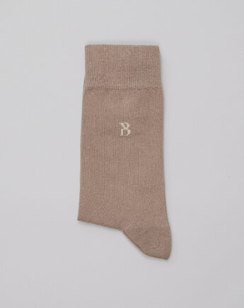 Skarpety męskie stretch cotton beżowe 40-45, BORGIO