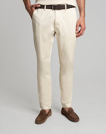 Spodnie sagrado beżowe slim fit, BORGIO