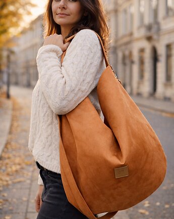 Duża torba worek zamszowa Ruda, sabi tatka