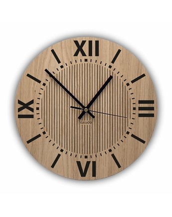 Drewniany zegar ścienny Z2 30 cm, Cucudo Home