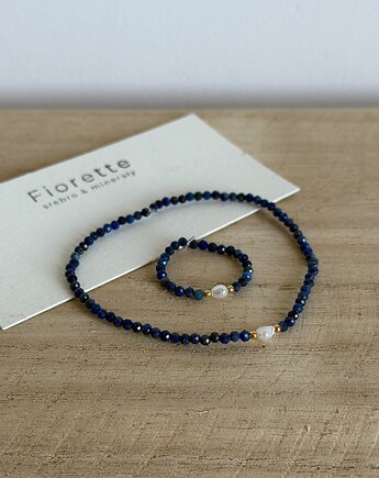 Bransoletka regulowana cytryn + onyks, Fiorette stone&silver