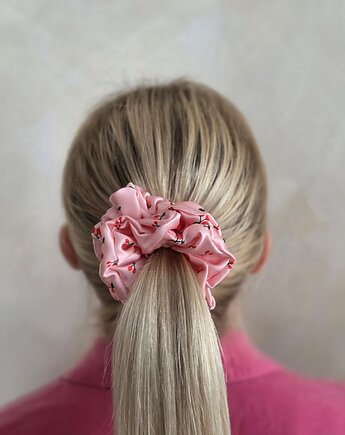 Gumka jedwabna, scrunchie, cherry MAXI, Capillum