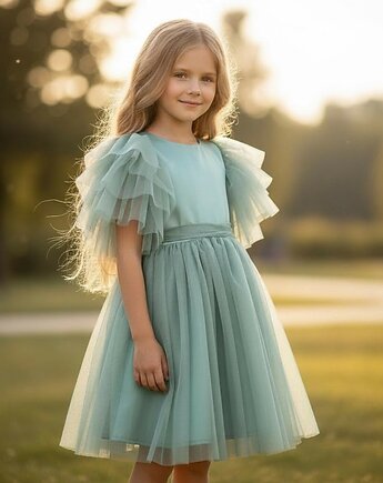 Sukienka tiulowa Diana szałwiowa, Noeli