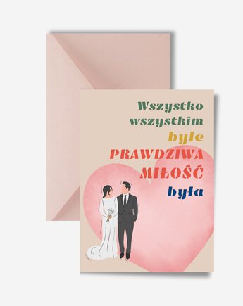 Kartka dla nowożeńców, wszystko wszystkim byle miłość była, DODUMU