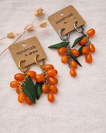 Kolczyki z rokitnikiem , MariaPolymer