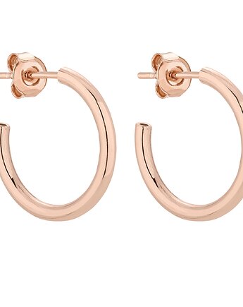 Półokrągłe kolczyki L z różowego złota, SOTHO