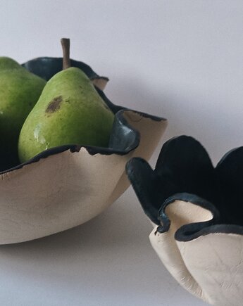 Komplet czarnych ceramicznych misek, Kaśka Keller