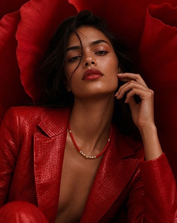 Koral red vol. 12 /06.08.26/ choker - Szlachetna kolekcja, KiKa pracownia