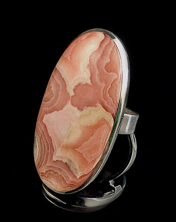 Pierścionek pastelowy rodochrozyt, Pracownia Neores