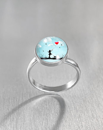 Pierścionek Star Girl Love , stalowy 10 mm, Ewa Saj Fotografie