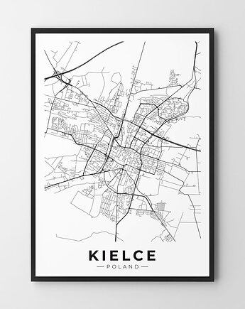 Plakat Mapa Kielce - różne formaty, HOG STUDIO
