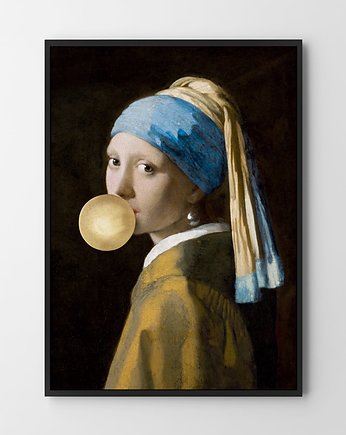 Plakat Portret z gumą wersja złoty balon, HOG STUDIO