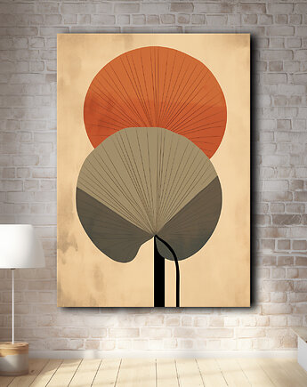 Tropikalne liście - Plakat - Loft, Minimalizm, Black Sapphire Art