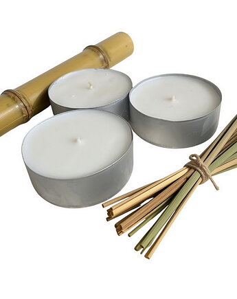 XXL Bamboo Vetiver 3 szt. tealight 105g wosk sojowy (dostępne inne zapachy), Coccola JEWELLERY