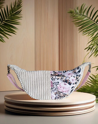 Nerko torebka damska sztruks i kwiaty Moon Bag MB01-02, Pracownia25