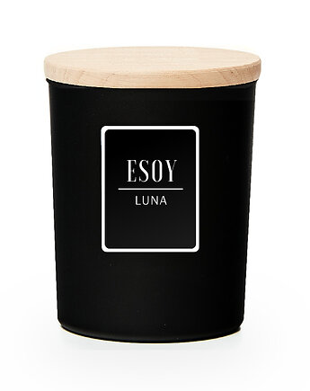 Świeca sojowa Luna 200 ml - naturalne drewniane wieczko, ESOY