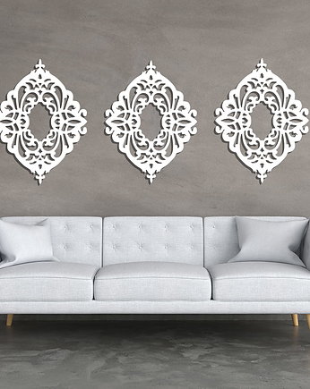 DEKORACYJNY PANEL AŻUROWY, SANTILLANE, DEKORACJA ŚCIENNA 3D, ORNAMENT, TRYPTY, ORNAMENTI