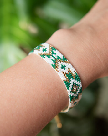 Bransoletka APACHE  - etno - koraliki Miyuki, Greenmoon Handmade